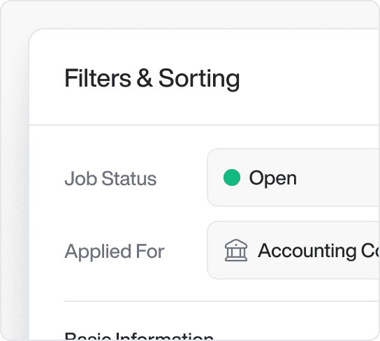 Candidate Filtering & Sorting